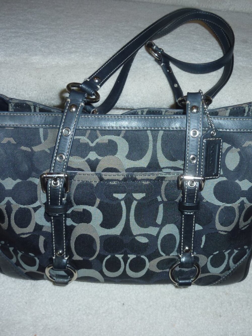 Vintage Coach Optic Gallery Signature Tote Bag